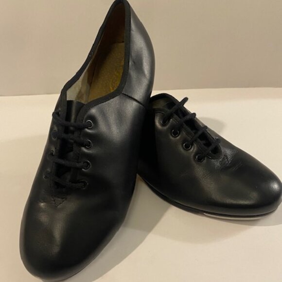Capezio Black Leather Tap Shoes Womens Size 9.5 - Picture 14 of 15